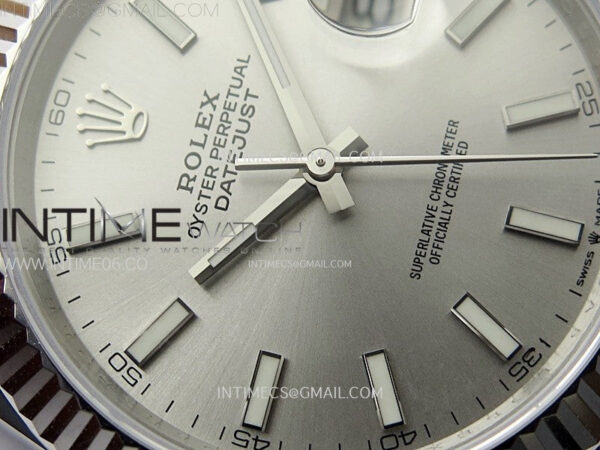 DateJust 41mm 126334 904 SS ARF 1:1 Best Edition Silver Dial Sticks Markers on Jubilee Bracelet SH3235 – Bild 7