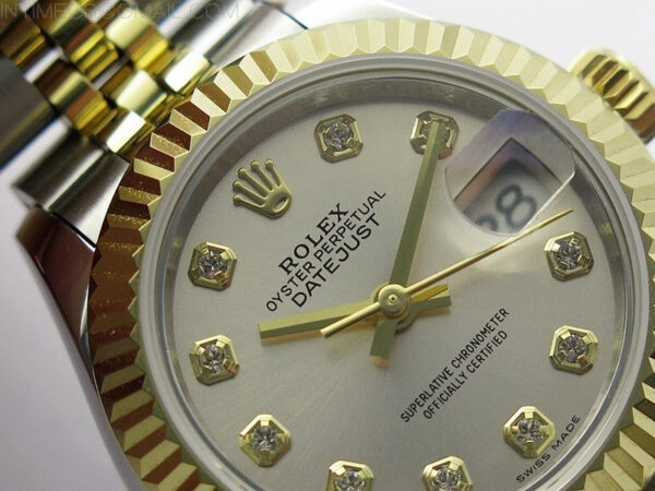 Datejust 28mm 279173 SS/YG BP Best Edition Silver Crystals Markers Dial on SS/YG Jubilee Bracelet ETA2671 – Bild 7