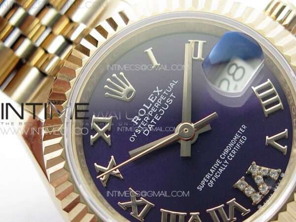 Datejust 28mm 279179 RG APSF Best Edition Blue Dial Roman Markers on SS Jubilee Bracelet NH05 – Bild 7