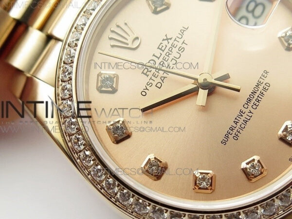Datejust 31mm 278275 RG Dia Bezel BP Best Edition RG Crystal Markers Dial on RG President Bracelet – Bild 7