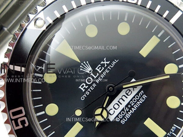 Vintage Submariner Comex No Date SS JKF Best Edition Black Dial on SS Bracelet A2836 – Bild 8