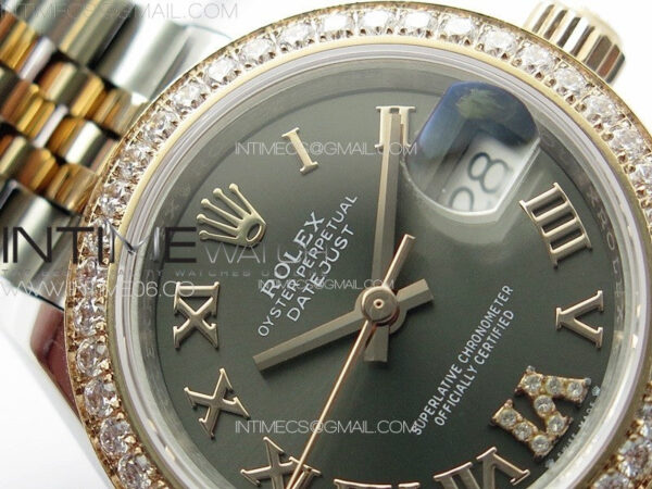 Datejust 28mm 279179 SS/RG APSF Best Edition Gray Dial Roman Markers on SS/RG Jubilee Bracelet NH05 – Bild 7