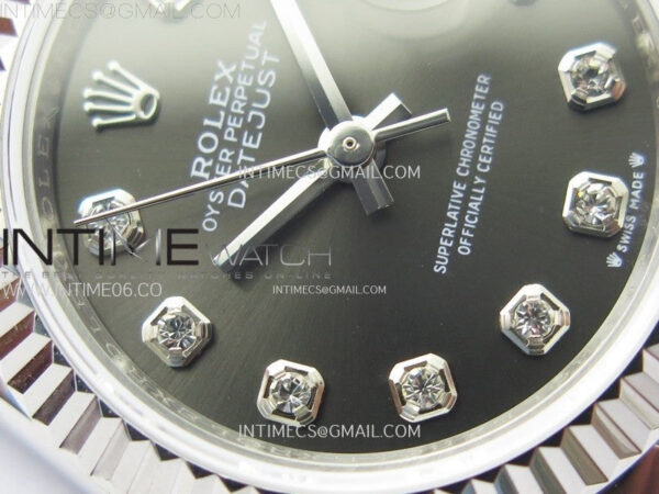 Datejust 28mm 279179 SS APSF Best Edition Gray Dial Crystals Markers on SS Jubilee Bracelet NH05 – Bild 9