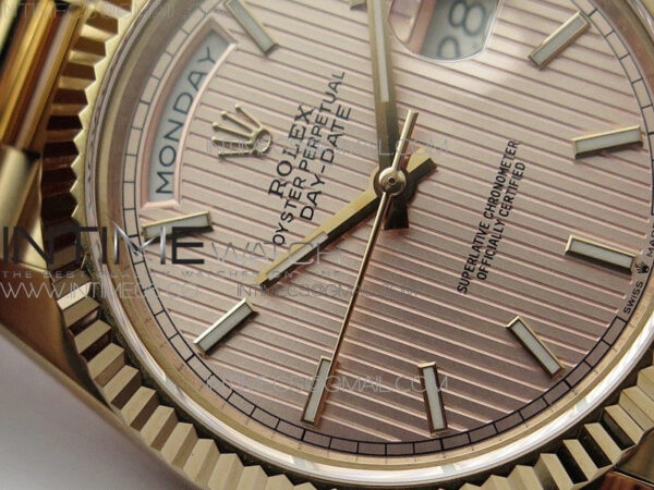 Day-Date 40mm 228239 BP New Dial Version 904 RG Texure Stick Markers Dial on RG President Bracelet A2836 – Bild 7