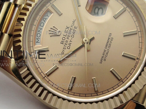 Day-Date 40mm 228239 BP New Dial Version 904 RG Stick Markers RG Dial on RG President Bracelet A2836 – Bild 7