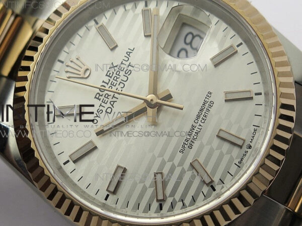 DateJust 36 SS/RG 126231 BP 1:1 Best Edition Silver Dial on Oyster Bracelet – Bild 6