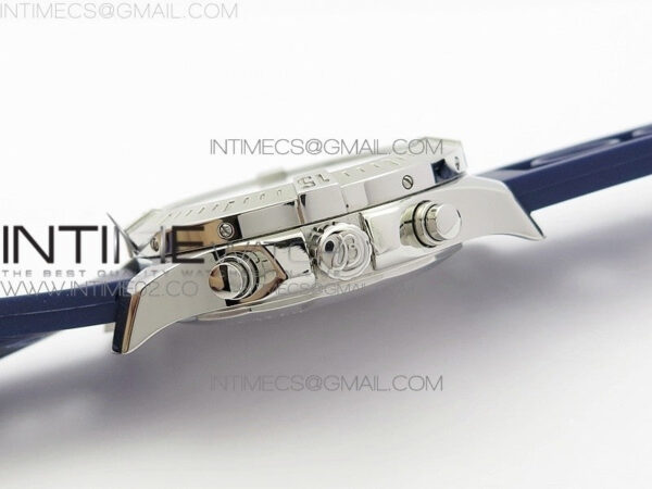 Challenger Chronograph SS Blue Dial on Rubber Strap A7750 (Free rubber strap) – Bild 7