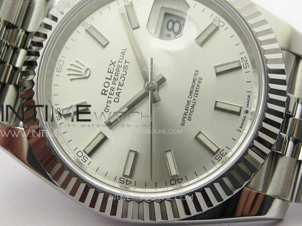 DateJust 41 126334 NTF 1:1 Best Edition 904L Steel Silver Stick Dial on Jubilee Bracelet VR3235 – Bild 7