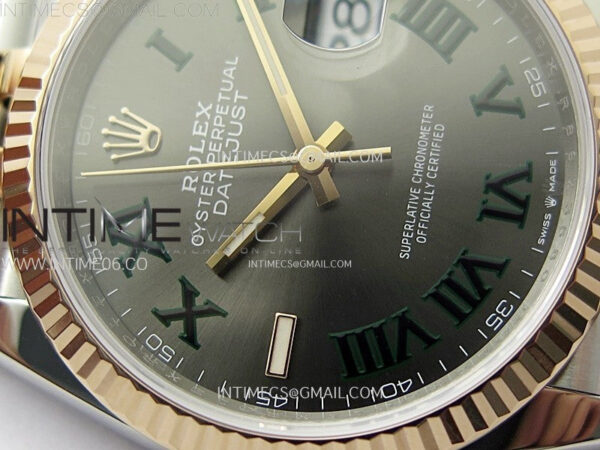 DateJust 36 SS 126231 904L SS/RG VSF 1:1 Best Edition Gray Dial Roman Markers on Jubilee Bracelet VS3235 – Bild 7