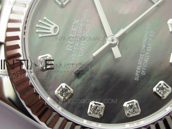 Datejust 31mm 278275 SS BP Best Edition Gray MOP Crystals Markers Dial on SS President Bracelet – Bild 7
