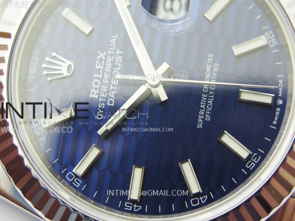DateJust 41 126334 904L SS VSF 1:1 Best Edition Blue Fluted Dial on Jubilee Bracelet VS3235 – Bild 7