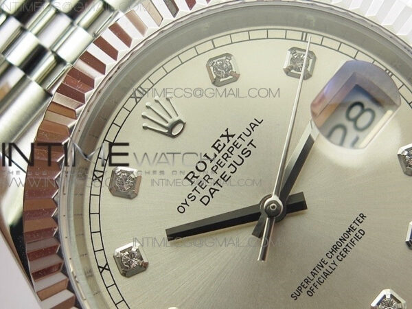 DateJust 41 126334 SS BP 1:1 Best Edition New Version Silver Crystals Markers Dial on Jubilee Bracelet – Bild 8
