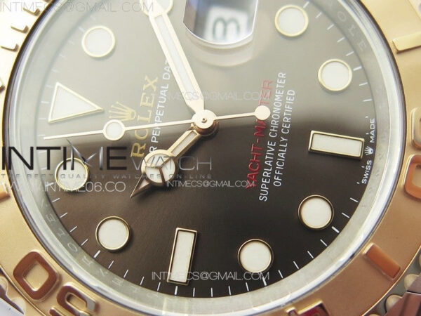 Yacht-Master 126621 904L/RG Clean 1:1 Best Edition Brown Dial On 904L/RG Bracelet VR3235 – Bild 7