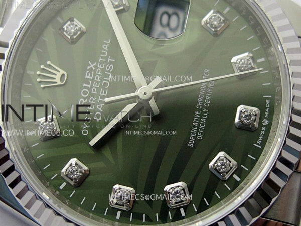 DateJust 36 SS 126234 VSF 1:1 Best Edition 904L Steel Green Leaf Dial Diamonds Markers on Jubilee Bracelet VS3235 – Bild 6