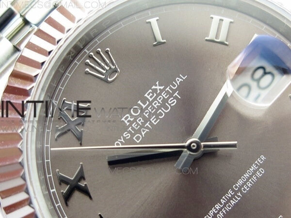 DateJust 41 126334 SS BP 1:1 Best Edition New Version Gray Roman Markers Dial on Jubilee Bracelet – Bild 7