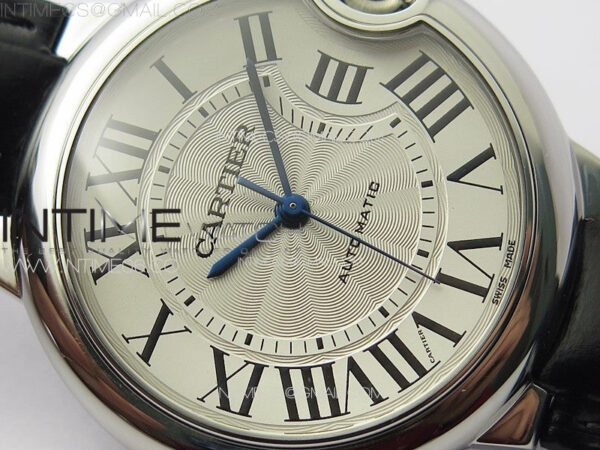 Ballon Bleu 36mm SS K3F 1:1 Best Edition White Textured Dial on Black Leather Strap A076 – Bild 7