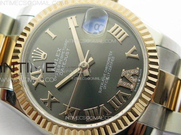 DateJust 31mm 178271 SS/RG APSF Best Edition Gray Dial Roman Markers on Oyster Bracelet A2824 – Bild 7