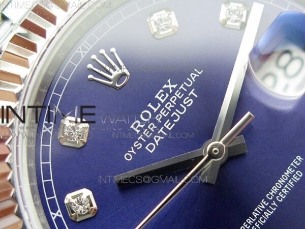 DateJust 41 126334 SS BP 1:1 Best Edition New Version Blue Crystal Markers Dial on Jubilee Bracelet – Bild 7