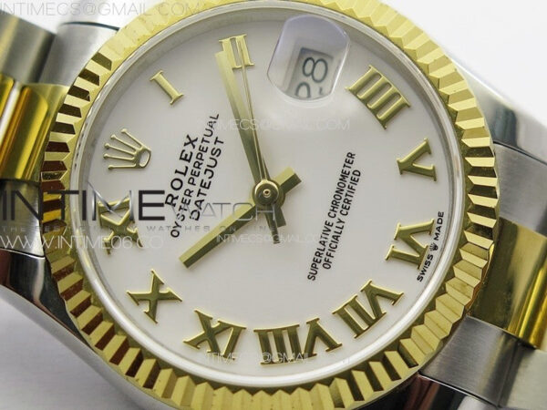 DateJust 31mm 178271 SS/YG APSF Best Edition White Dial Roman Markers on Oyster Bracelet A2824 – Bild 7