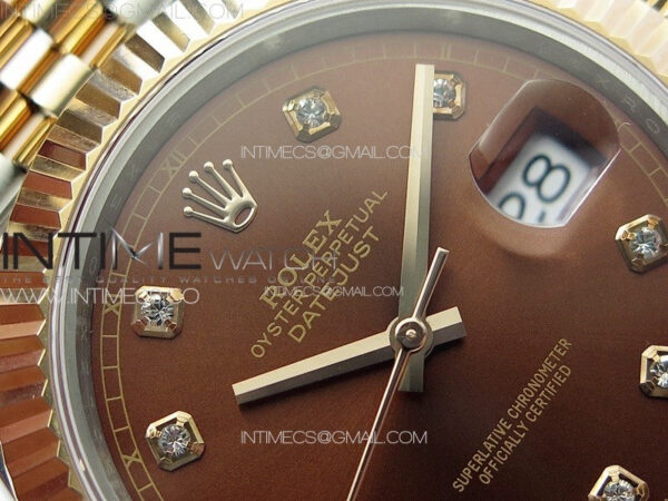 DateJust 41 126331 904L SS/RG GMF 1:1 Best Edition Rrown Dial Crystals Markers On Jubilee Bracelet VR3235 – Bild 6