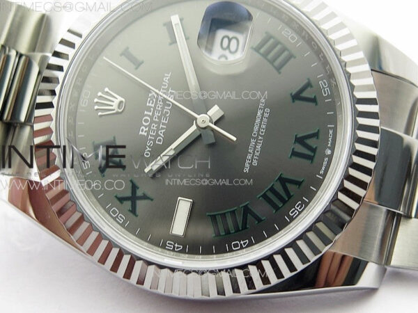 DateJust 41 126334 NTF 1:1 Best Edition 904L Steel Gray Roman Dial on Oyster Bracelet VR3235 – Bild 7