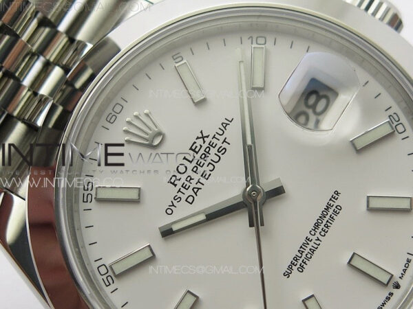 DateJust 41MM 126334 Smooth Bezel SS APSF 1:1 Best Edition White Dial on SS Jubilee Bracelet SA3235 – Bild 8