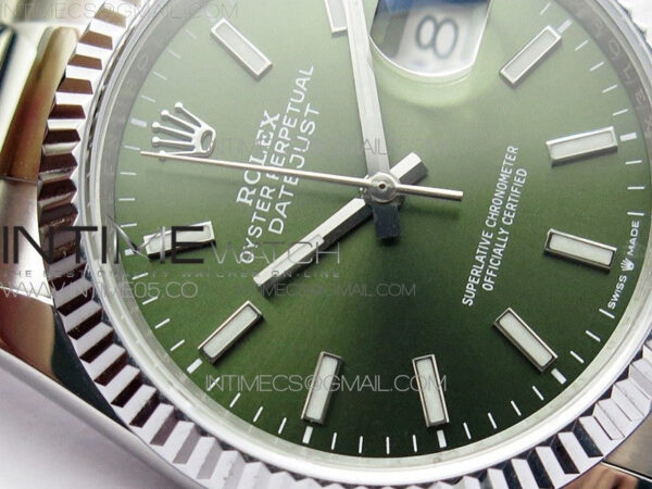 Datejust 36mm 116231 SS BP 1:1 Best Edition Green Dial Stick Markers On SS Oyster Bracelet A2824 – Bild 7