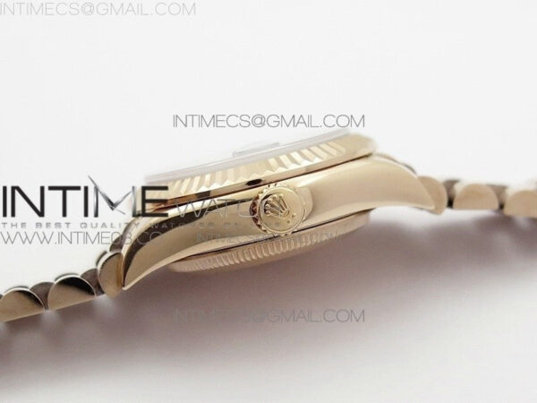 DateJust 28mm RG Diamond Bezel BP Best Edition Brown Dial Roman Markers on RG Bracelet ETA2671 – Bild 8