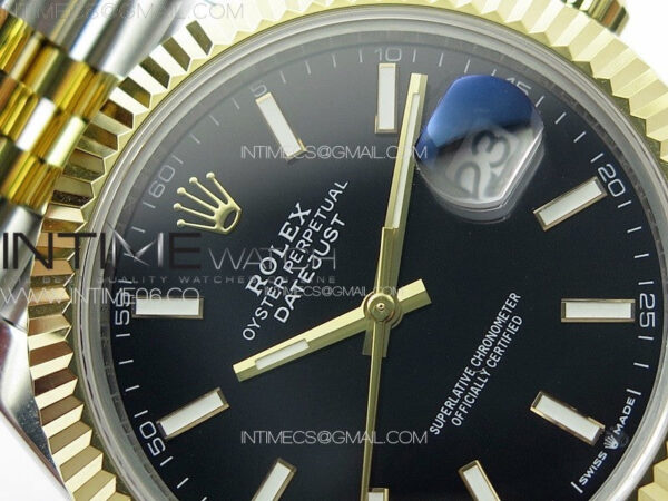 DateJust 41MM 126334 SS/YG APSF 1:1 Best Edition Black Dial Sticks Markers on SS Jubilee Bracelet A3235 – Bild 6