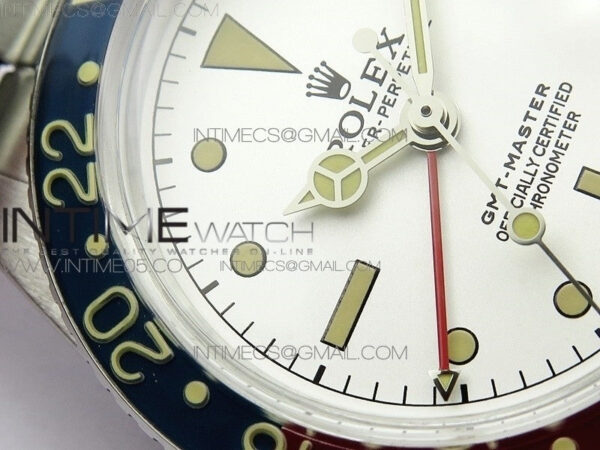 Vintage GMT Master Black/Red Bezel B12 Black Dial Style03 on SS Bracelet A2836 – Bild 7
