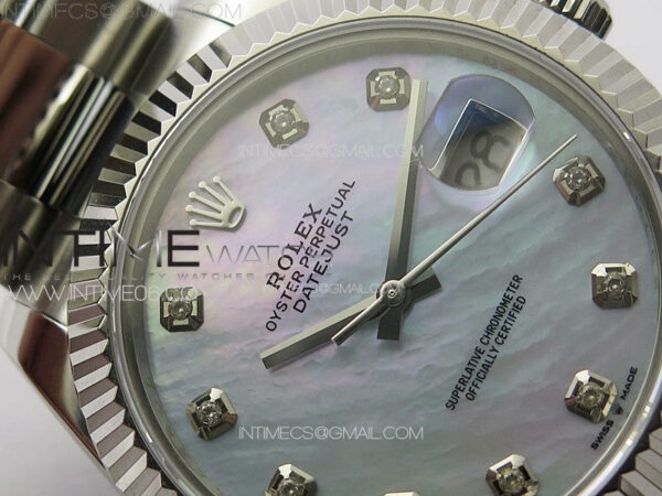 DateJust 41MM 126334 SS APSF 1:1 Best Edition White MOP Dial on SS Oyster Bracelet SA3235 – Bild 7