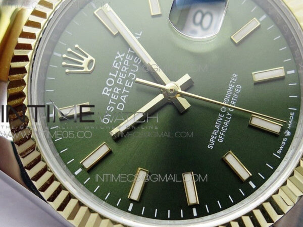 Datejust 36mm 116231 SS/YG BP 1:1 Best Edition Green Dial Stick Markers On SS/YG Oyster Bracelet A2824 – Bild 6