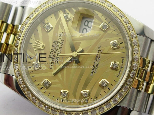 DateJust 36 SS/YG 126234 Diamonds Bezel JDF 1:1 Best Edition New YG Dial on Jubilee SS/YG Bracelet – Bild 7