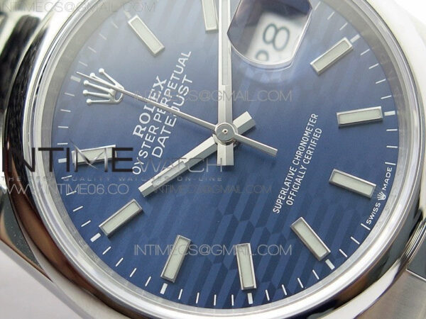 DateJust 36 SS 126200 BP 1:1 Best Edition New Blue Dial on Oyster Bracelet – Bild 7