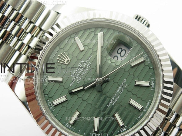 DateJust 41 126334 SS GMF 1:1 Best Edition Green Fluted Dial on Jubilee Bracelet – Bild 7