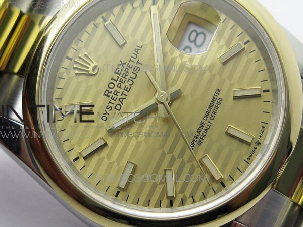 DateJust 36 SS/YG 126203 JDF 1:1 Best Edition New YG Dial on Oyster Bracelet – Bild 7