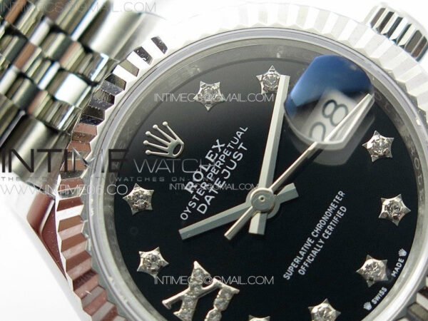 Datejust 28mm 279179 SS APSF Best Edition Black Dial Stars Crystals Markers on SS Jubilee Bracelet NH05 – Bild 7