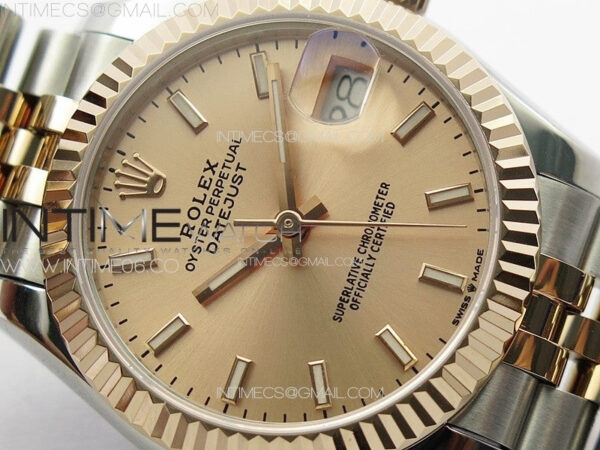 DateJust 31mm 178271 SS/RG APSF Best Edition RG Dial Sticks Markers on Jubilee Bracelet A2824 – Bild 7