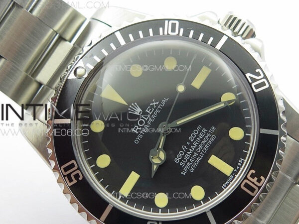 Vintage Submariner 1680 No Date SS JKF Best Edition Black Dial on SS Bracelet (Style3) A2836 – Bild 7