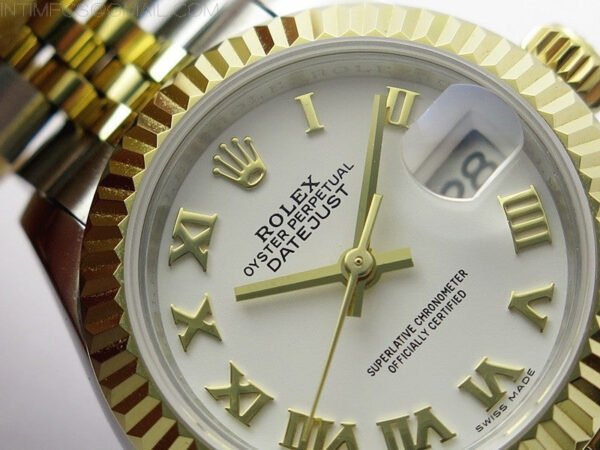 Datejust 28mm 279173 SS/YG BP Best Edition White Roman Markers Dial on SS/YG Jubilee Bracelet ETA2671 – Bild 7