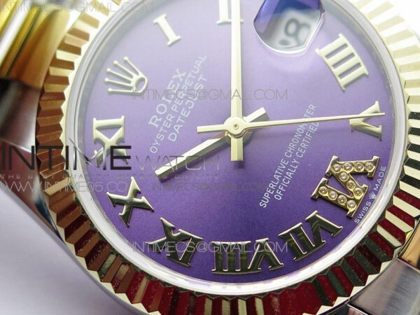 Datejust 31mm 278273 SS/YG BP Best Edition Purple Roman Markers Dial on SS/YG Oyster Bracelet – Bild 7