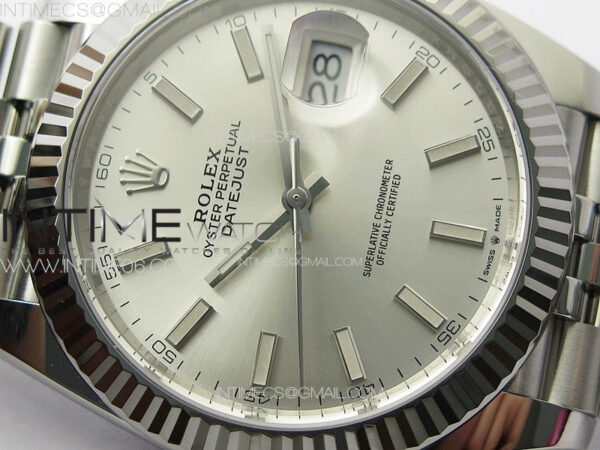 DateJust 41 126334 Clean 1:1 Best Edition 904L Steel Silver Stick Dial on Jubilee Bracelet VR3235 – Bild 7
