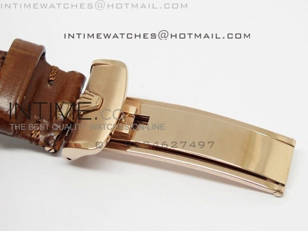 DayDate RG 36mm Brown Dial Diamond Bezel On Leather Strap – Bild 7