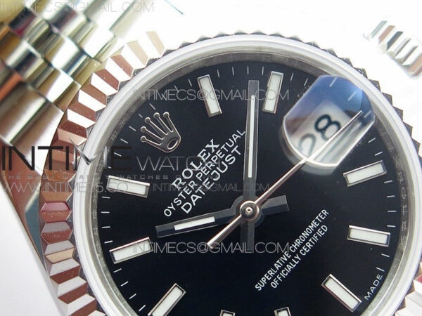 Datejust 28mm 279174 SS BP Best Edition Black Sticks Markers Dial on SS Jubilee Bracelet ETA2671 – Bild 7