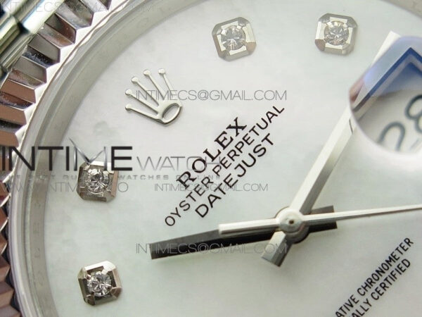 DateJust 41 126334 SS BP 1:1 Best Edition New Version White MOP Crystals Markers Dial on Jubilee Bracelet – Bild 7