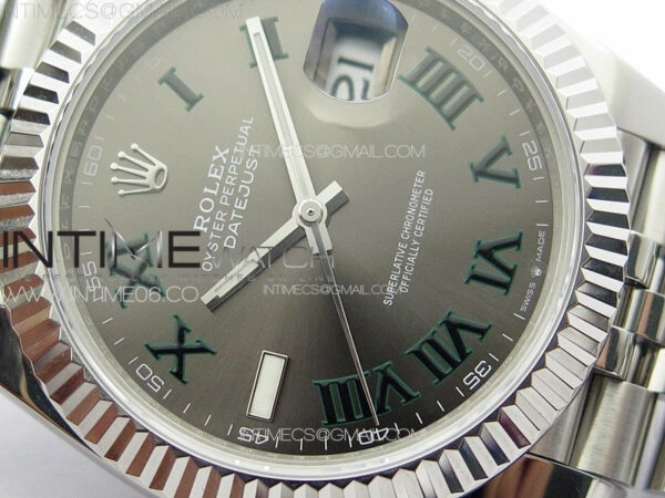 DateJust 41 126334 ZF 1:1 Best Edition 904L Steel Gray Dial Roman Marker on Jubilee Bracelet A2824 (Free Key Ring) – Bild 7