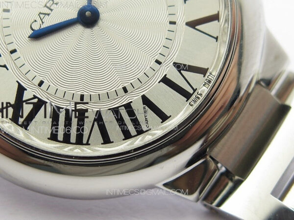 Ballon Bleu 33mm SS V20F 1:1 Best Edition White Textured Dial on SS Bracelet Gen Cal.157 Quartz – Bild 7