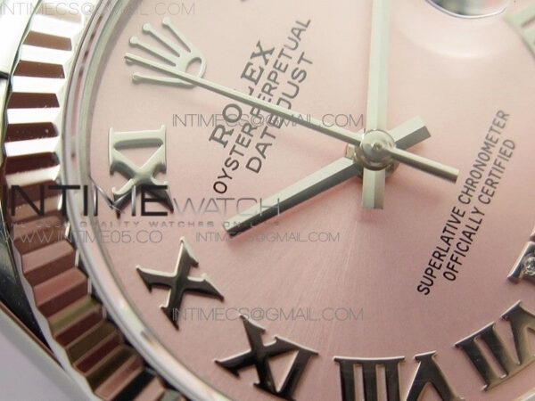 Datejust 31mm 278275 SS BP Best Edition Pink Roman Markers Dial(@6 Crystal Makrer) on SS President Bracelet – Bild 7