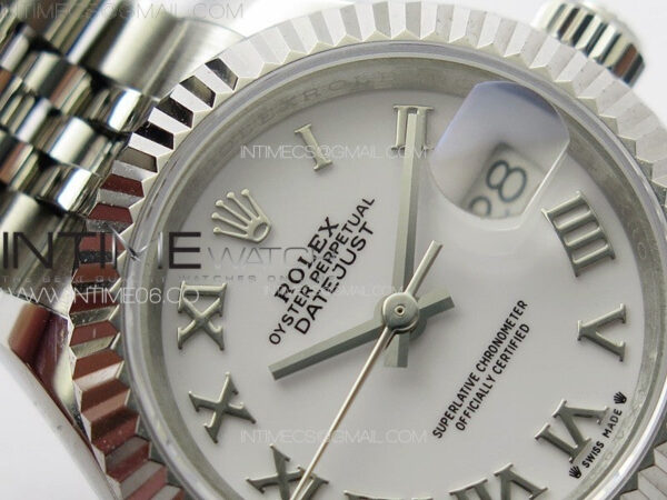 Datejust 28mm 279179 SS APSF Best Edition White Dial Roman Markers on SS Jubilee Bracelet NH05 – Bild 7