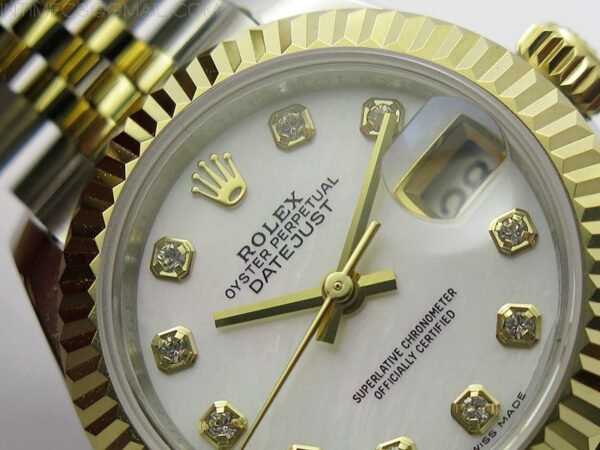 Datejust 28mm 279173 SS/YG BP Best Edition White MOP Crystals Markers Dial on SS/YG Jubilee Bracelet ETA2671 – Bild 7